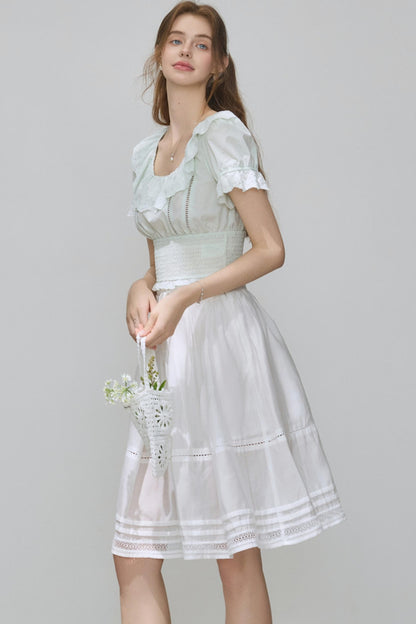 Puff Sleeve Top Skirt Set-Up