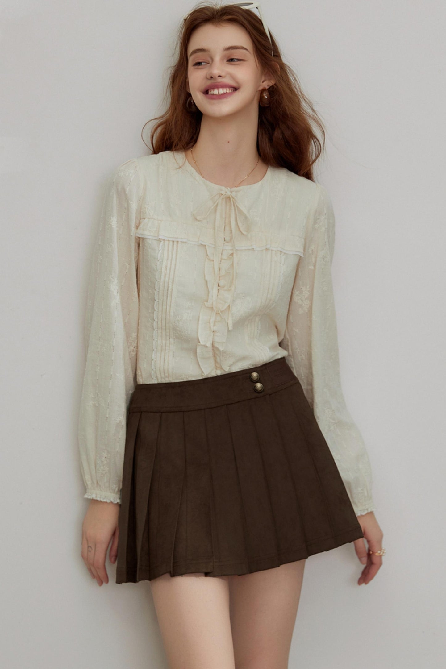 French Temperament V-Neck Shirt