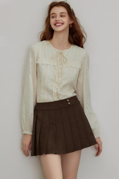 French Temperament V-Neck Shirt