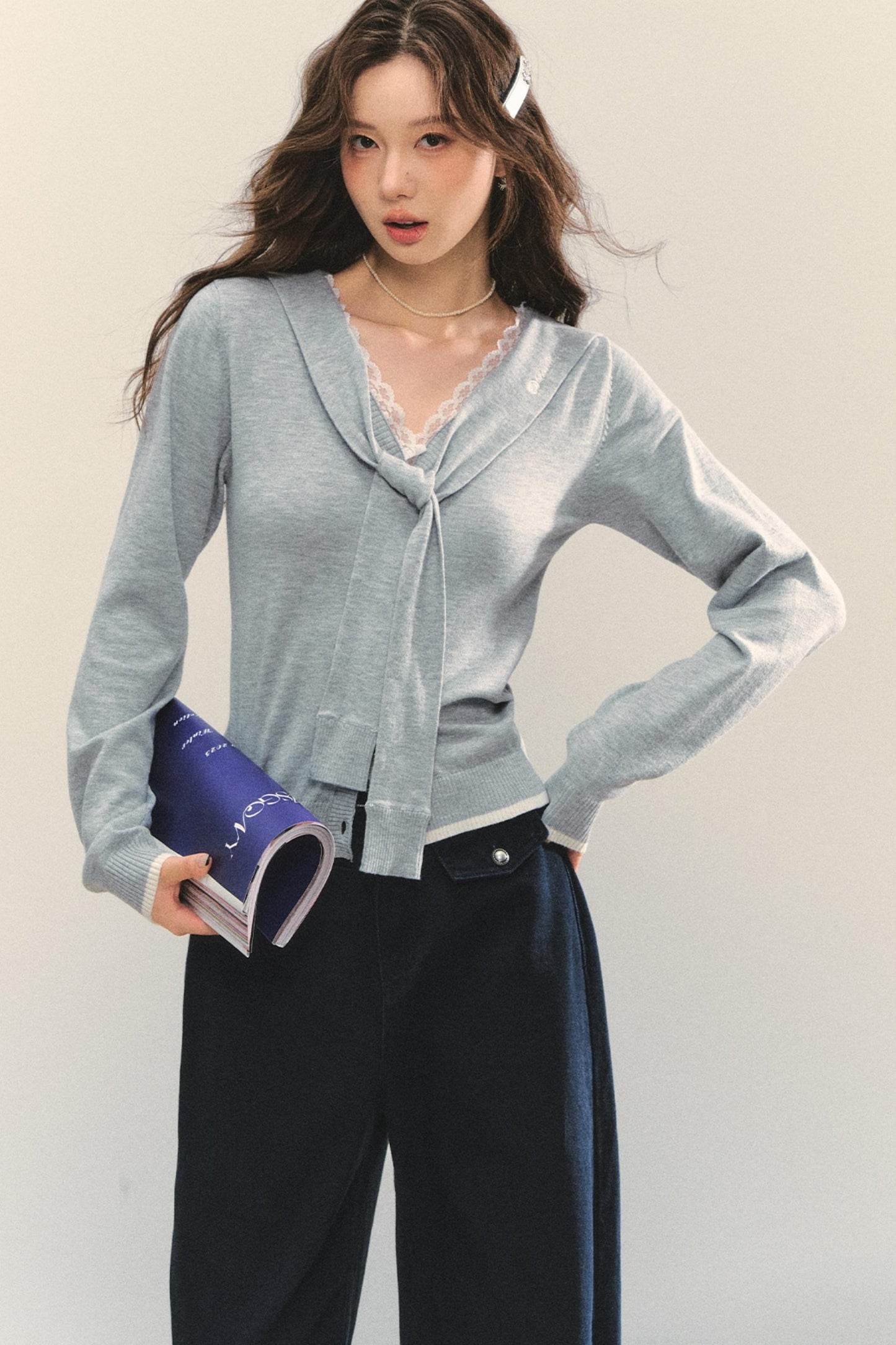 Luxe Patchwork Knit Sweater