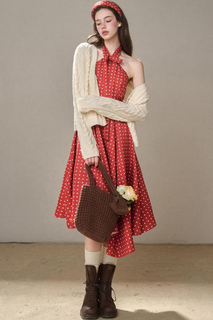 Galaxy Comfortable Retro Red Dress