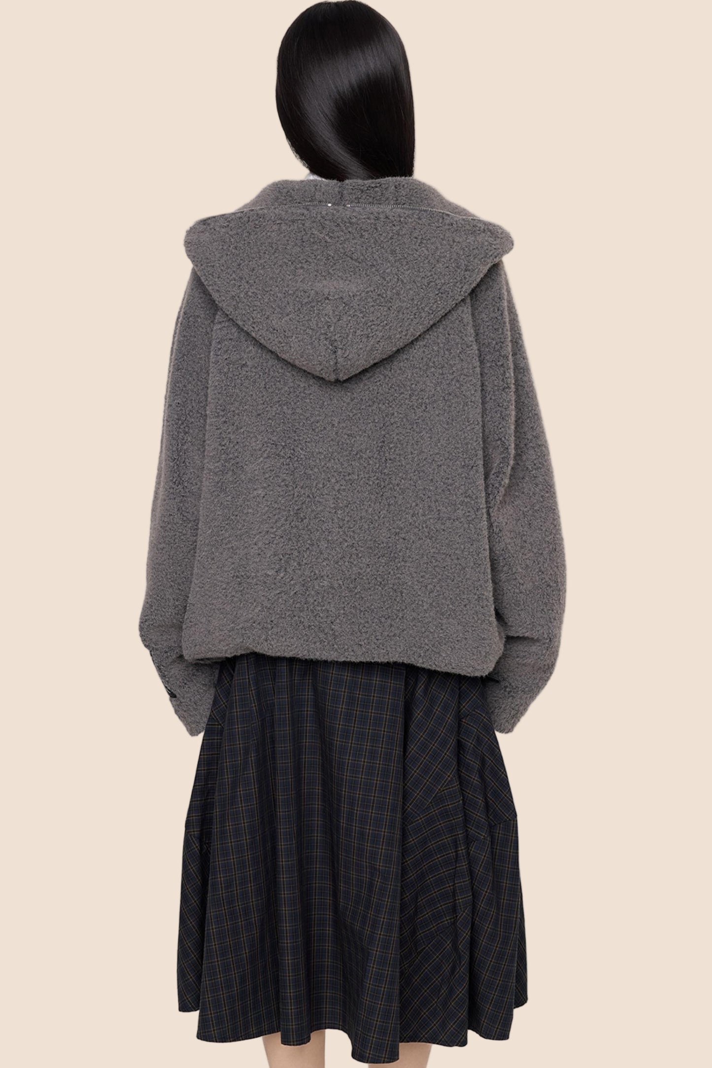 Lazy Retro Hooded Cardigan Jacket