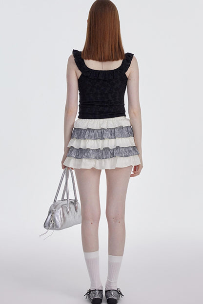 Floral Ruffled One-Shoulder Blouse