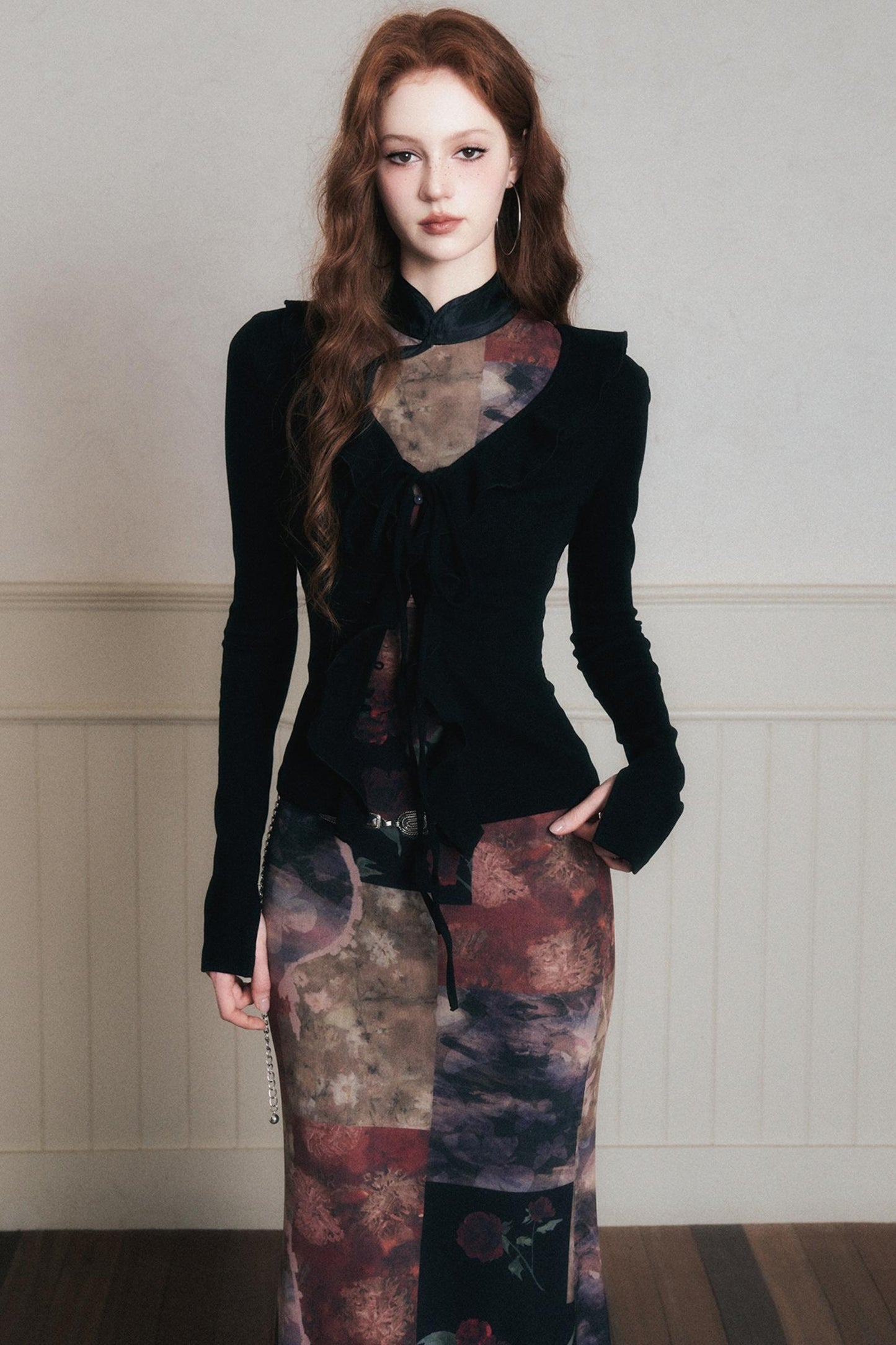 Desire Lace-Up Knitted Cardigan