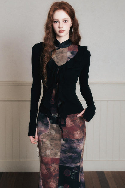 Desire Lace-Up Knitted Cardigan