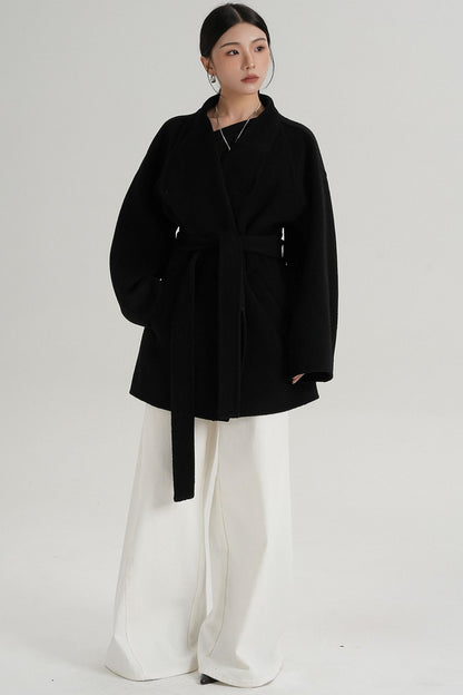 Minimalist Reversible Wool Coat