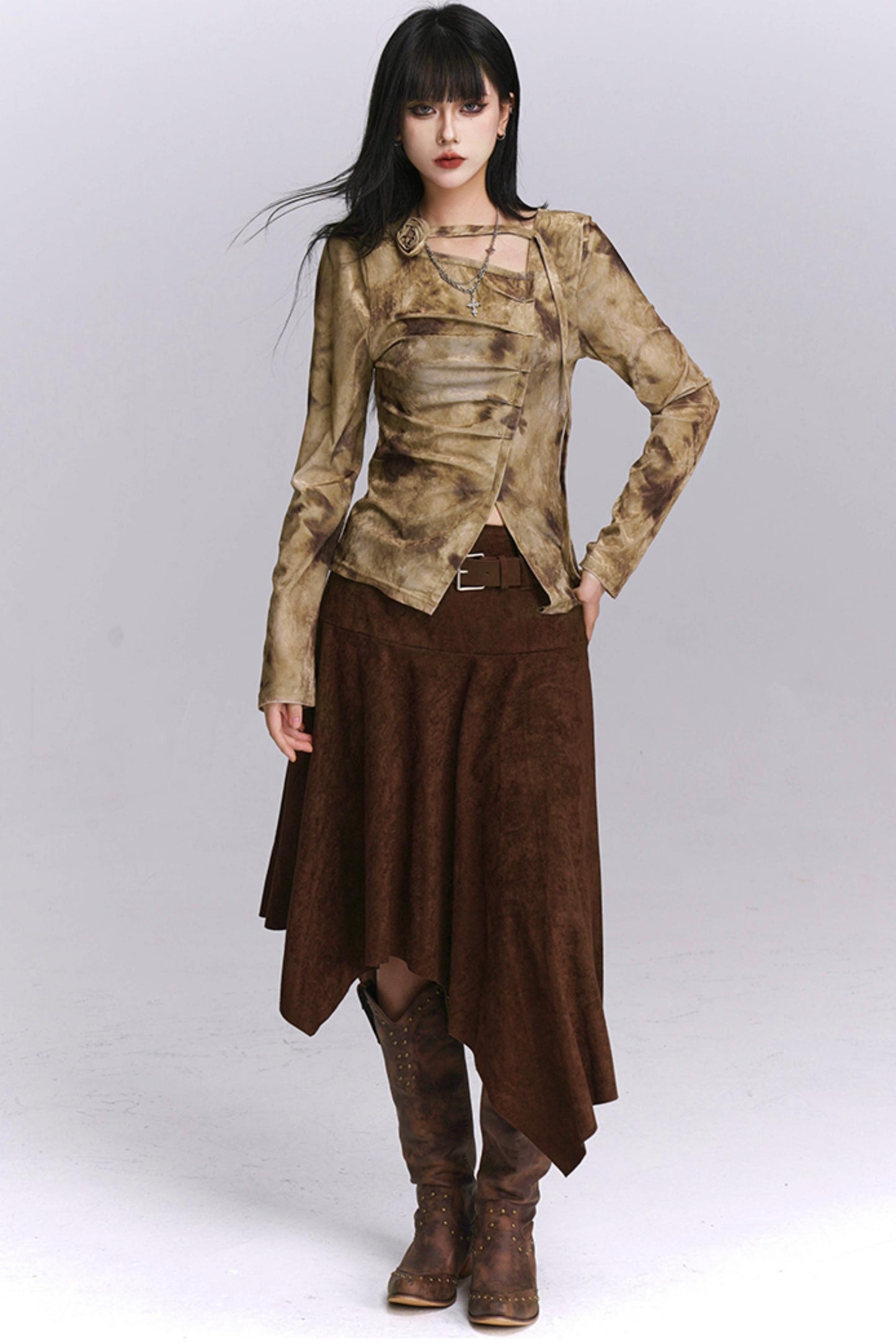 Refined Korean Style Long Sleeve Top