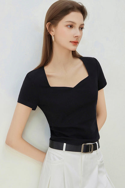 Retro Square Neck Tee