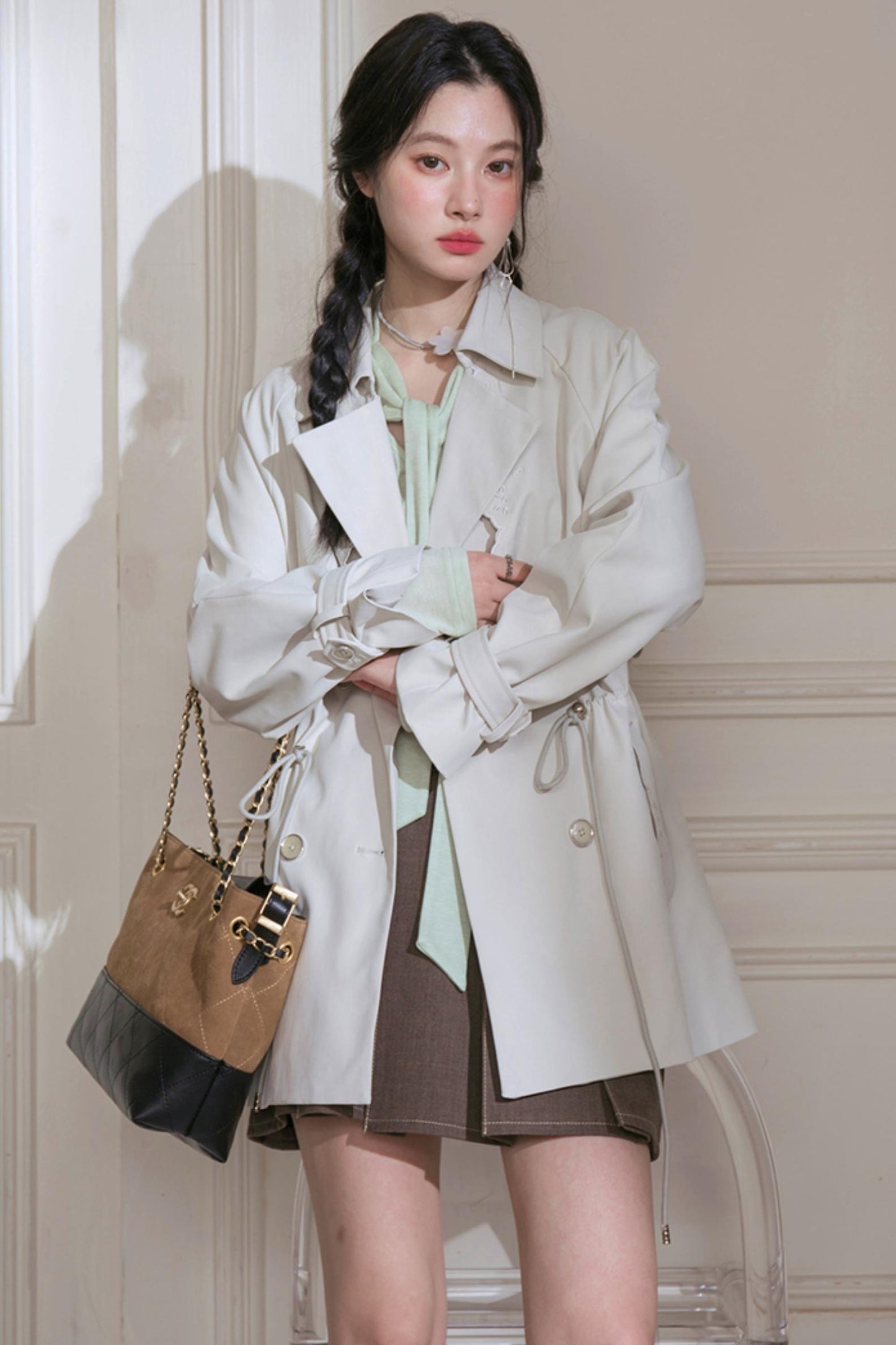 Silhouette Pine Trench Coat