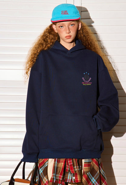 Colorful Letter-Print Hoodie