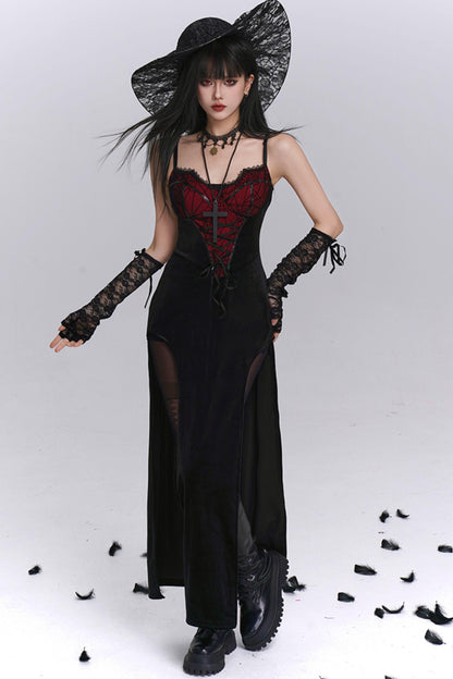 Sexy Gothic Halloween Camisole Dress Set-Up