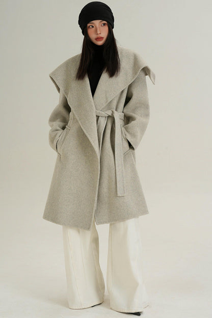 Large Lapel Wool Coat
