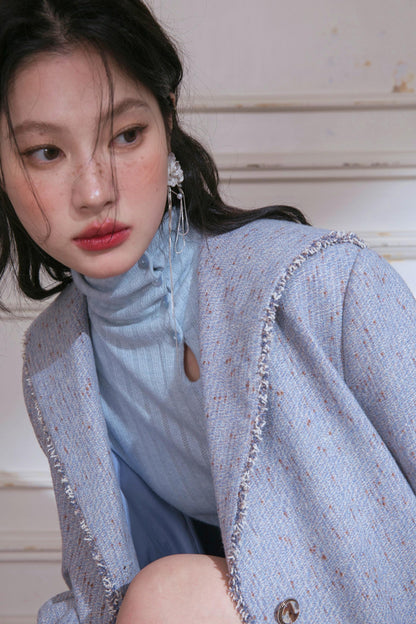 Mottled Wool Short Coat