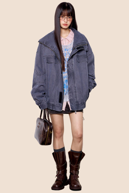 Distressed Denim Jacket