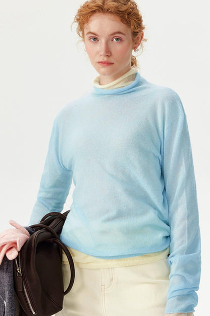 Ultra-Fine Camel Wool Turtleneck Sweater