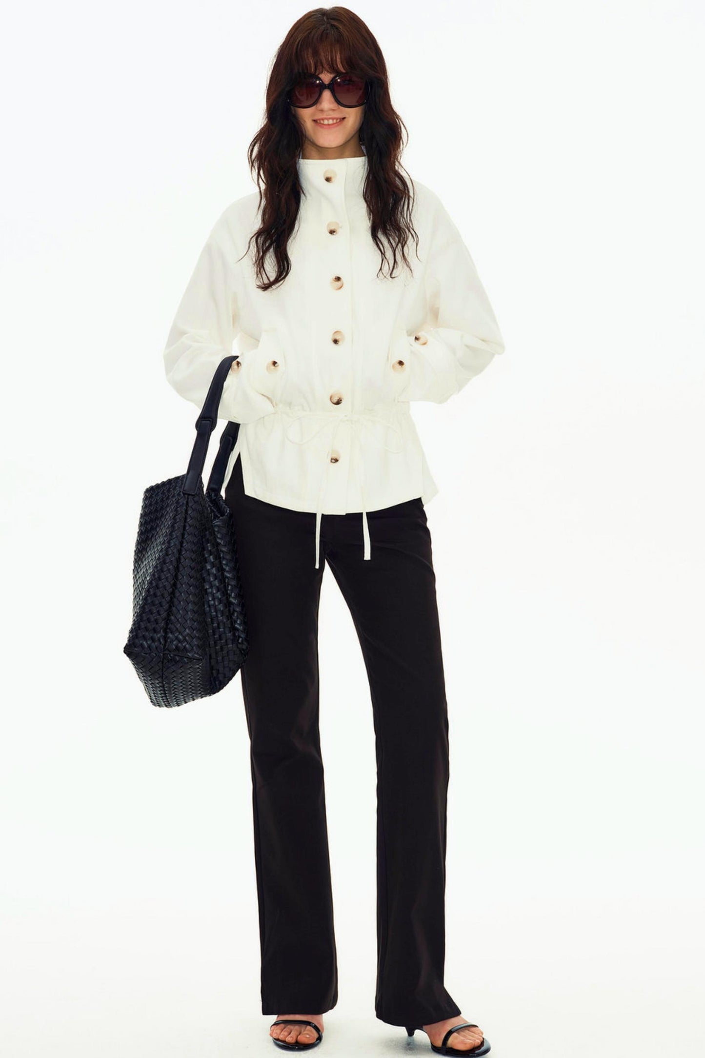 Acetat-Mischung Slimming Jacke