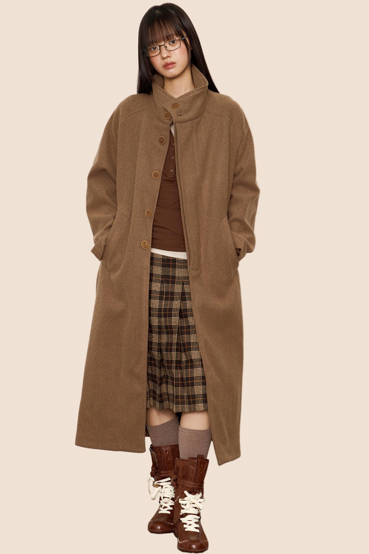 Autumn Woolen Trench Coat