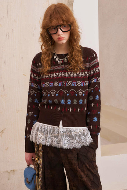 Fair Isle Jacquard Winter Cardigan