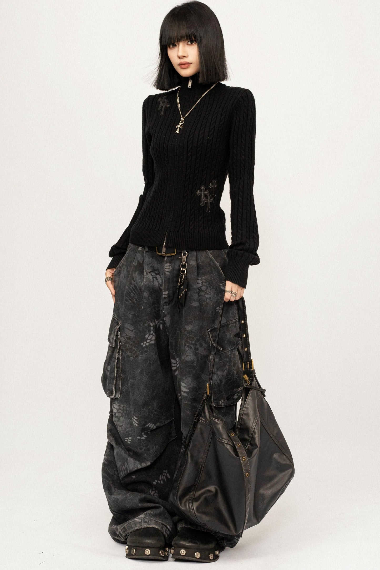 Retro Embroidered Knit Cardigan