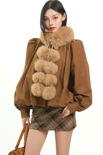 Retro Lantern Sleeve Blouse