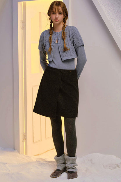 Twisted Cape Cardigan Set