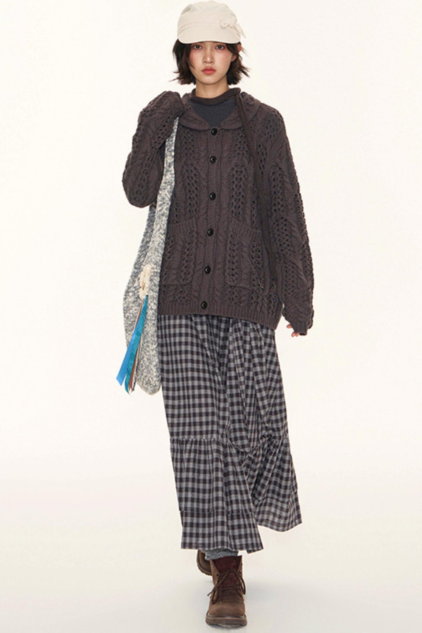 Vintage Petal Collar Cardigan