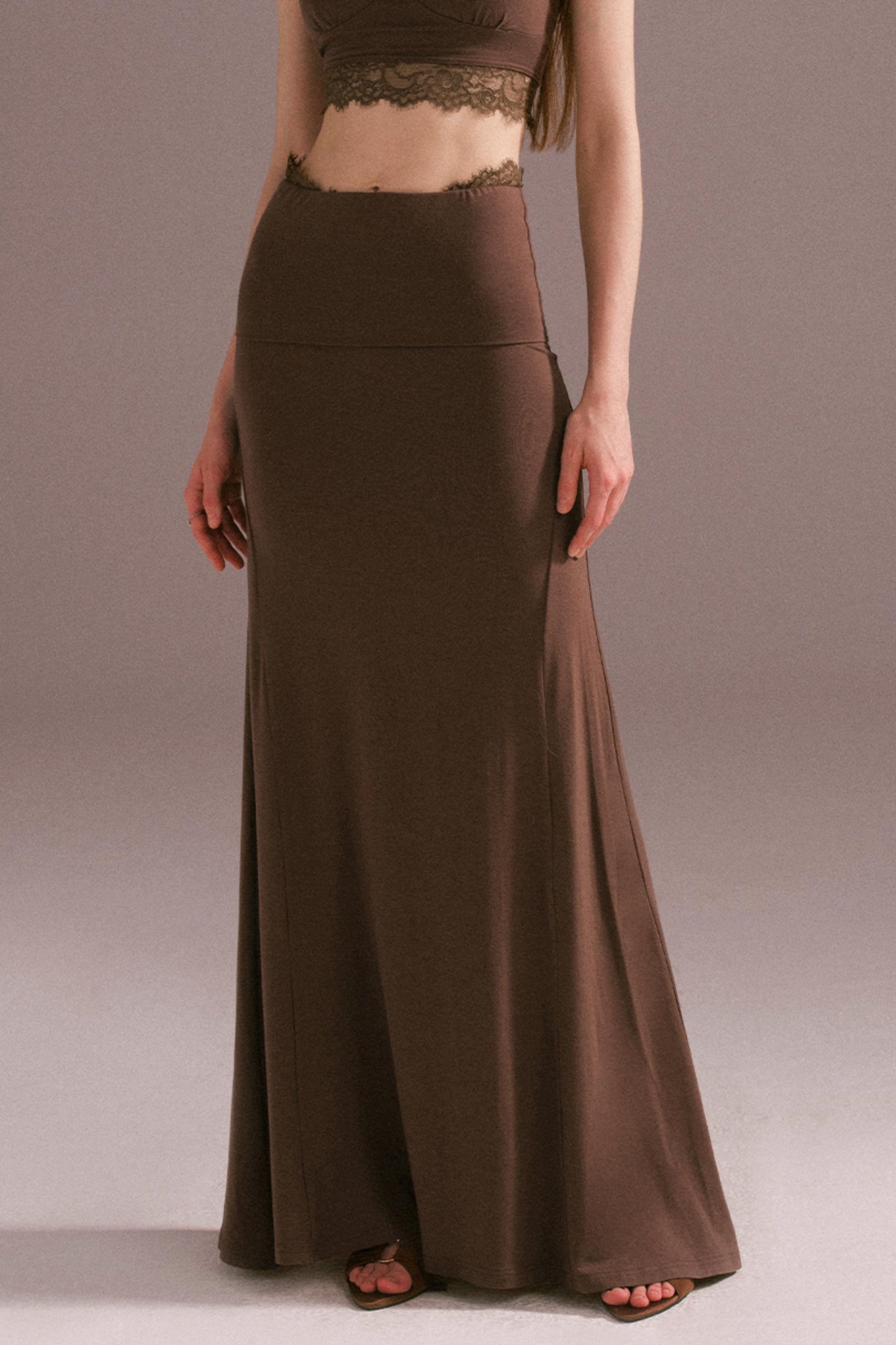 Spice V-neck Maxi Skirt Top Set-Up