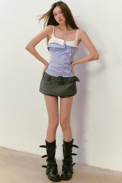 Embroidered Versatile Skirt Pants