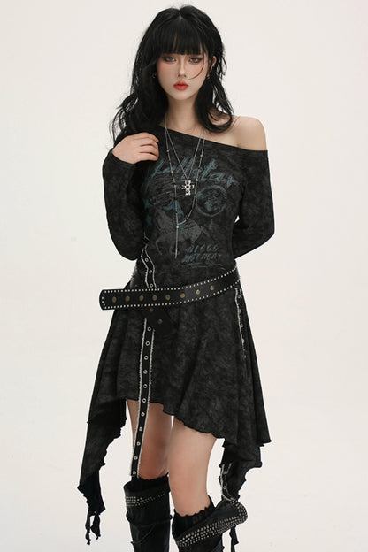 Black Shoulder Dress