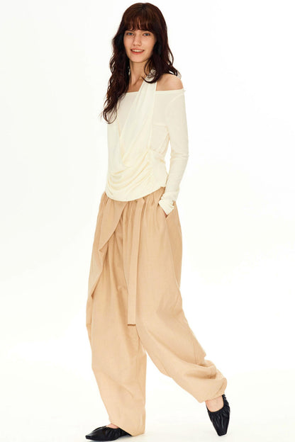 Off-Shoulder Versatile Halter Top