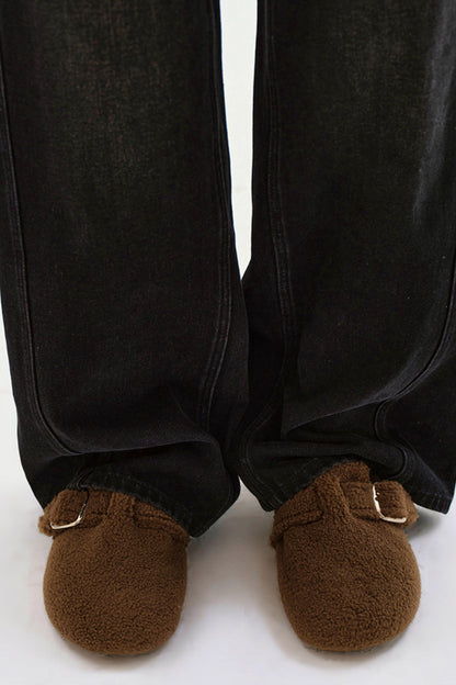 Caramel Brown Teddy Slippers