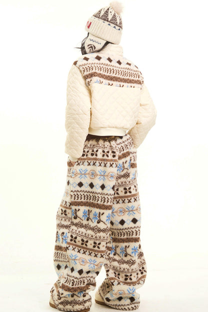 Fair Isle Lamb Wool Pants