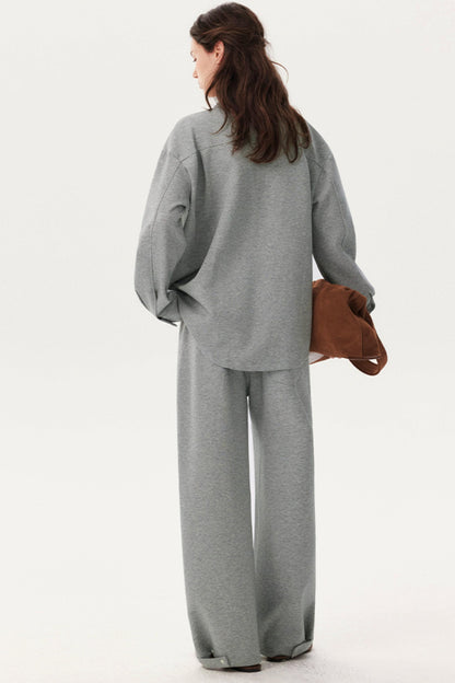 Fake Two-Piece Sweatshirt Pants Set-Up