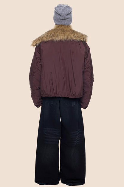 Fur Collar Toggle Jacket