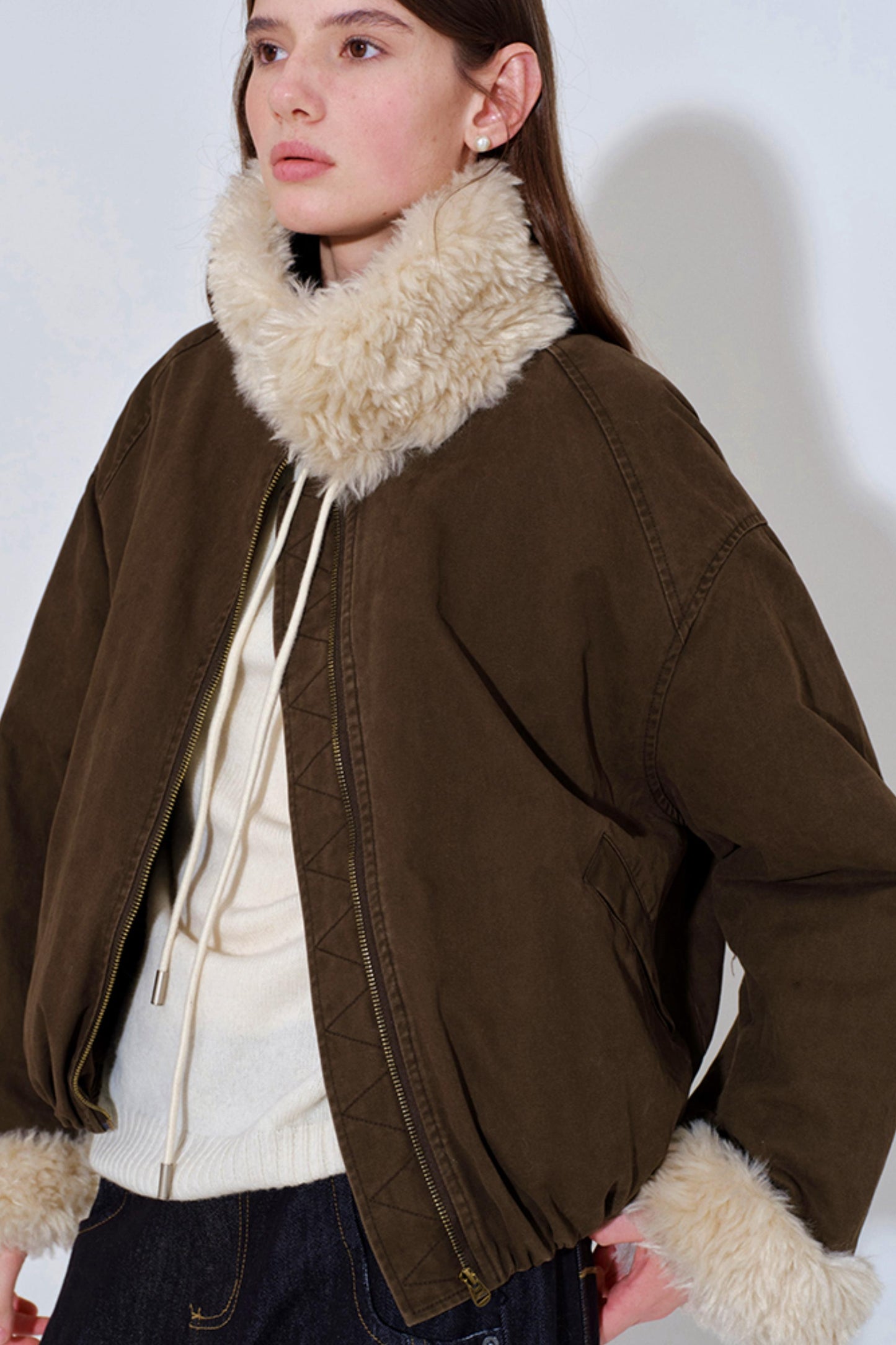 Color-Blocked Floral Cotton Jacket