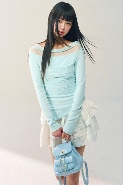 Lace Patchwork A-Line Skirt