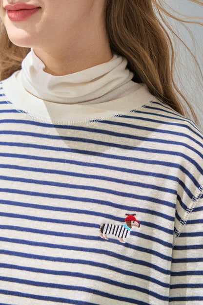 Striped Knitted Base Layer T-Shirt