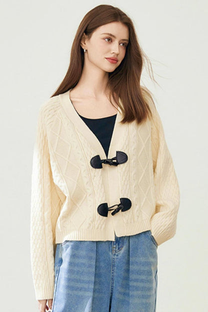 Cow Horn Buckle Cardigan
