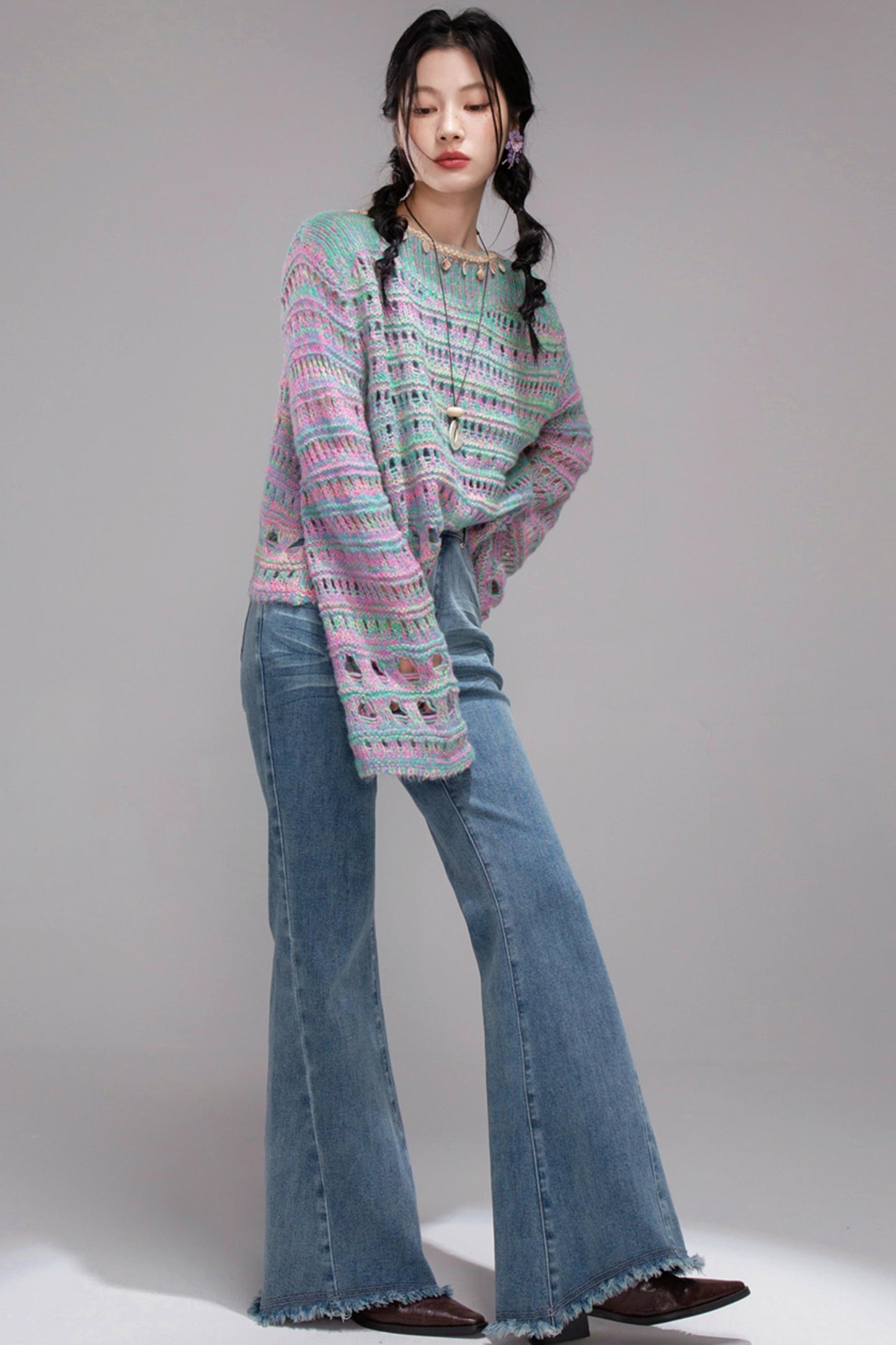 Shaping Blue Flared Jeans