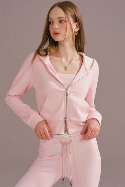 Spice Girl Hooded Knitted Cardigan Set-Up