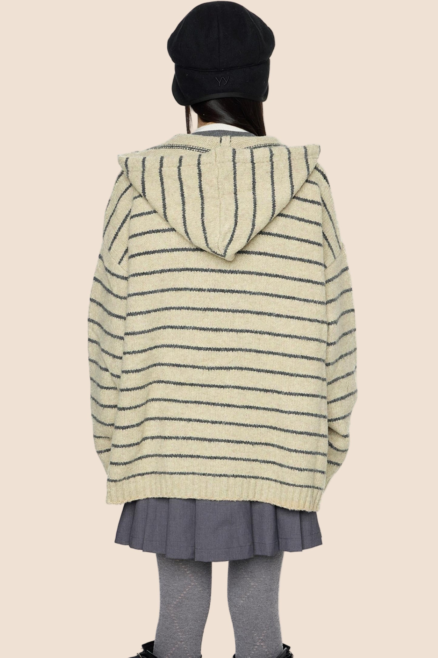 Vintage Hooded Sweater Jacket