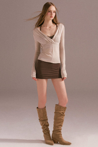 Spice V-neck Maxi Skirt Top Set-Up