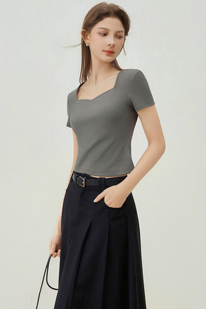 Retro Square Neck Tee