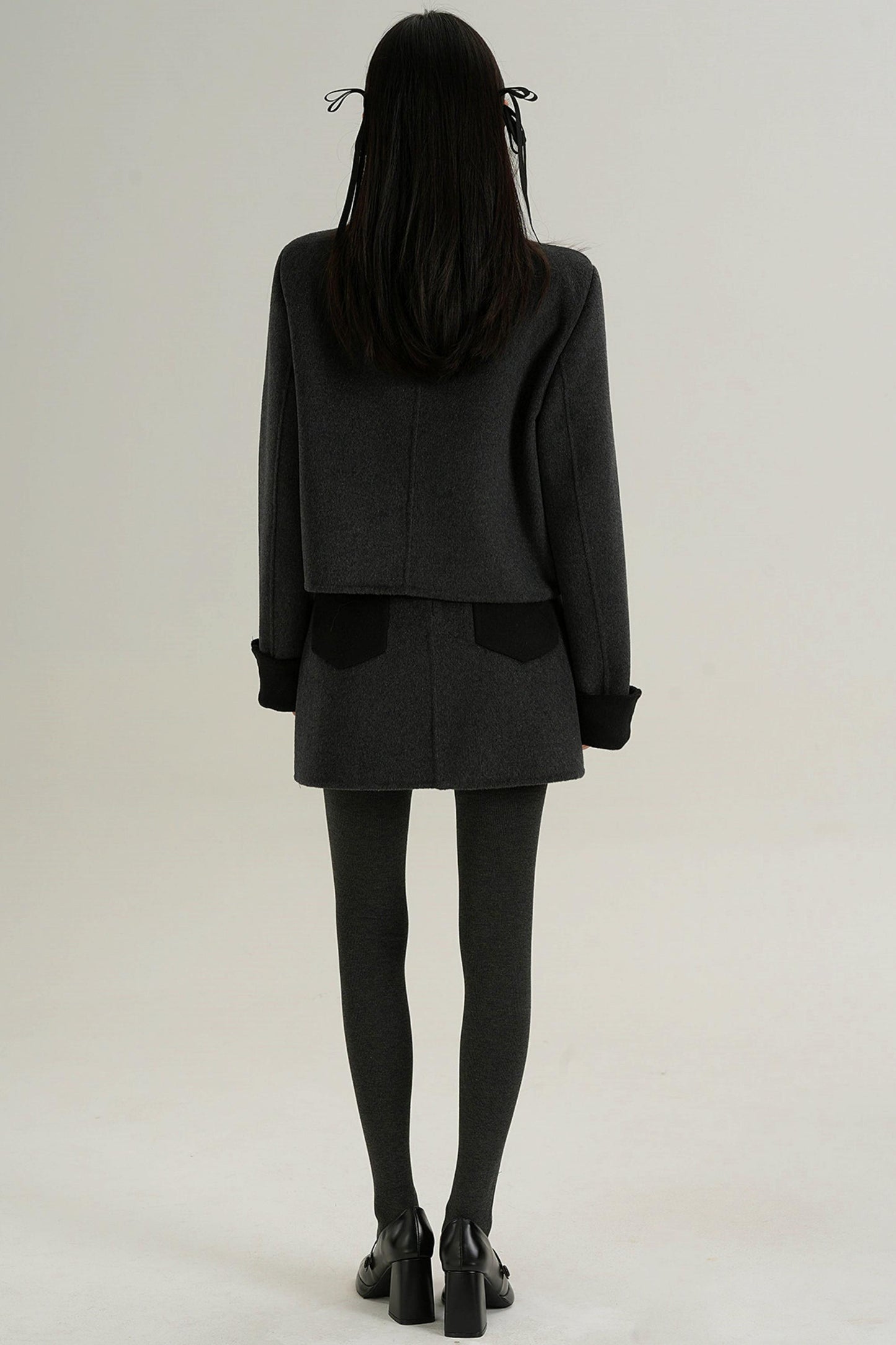 Sophisticated Two-Piece Wool Fashion Coat Set