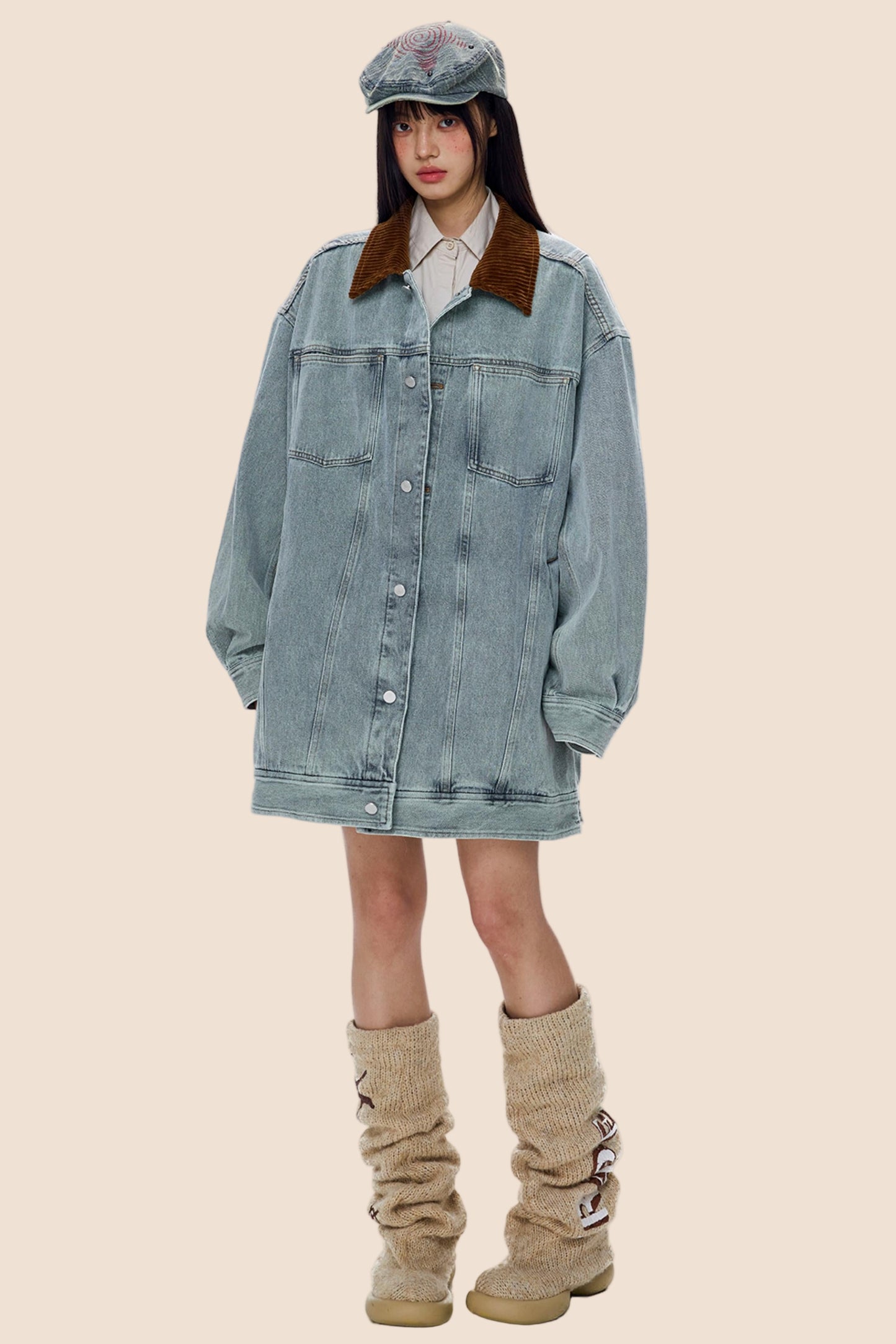 Vintage Denim Cargo Jacket
