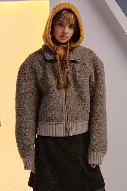 Sheep Wool Blend Knitted Balaclava