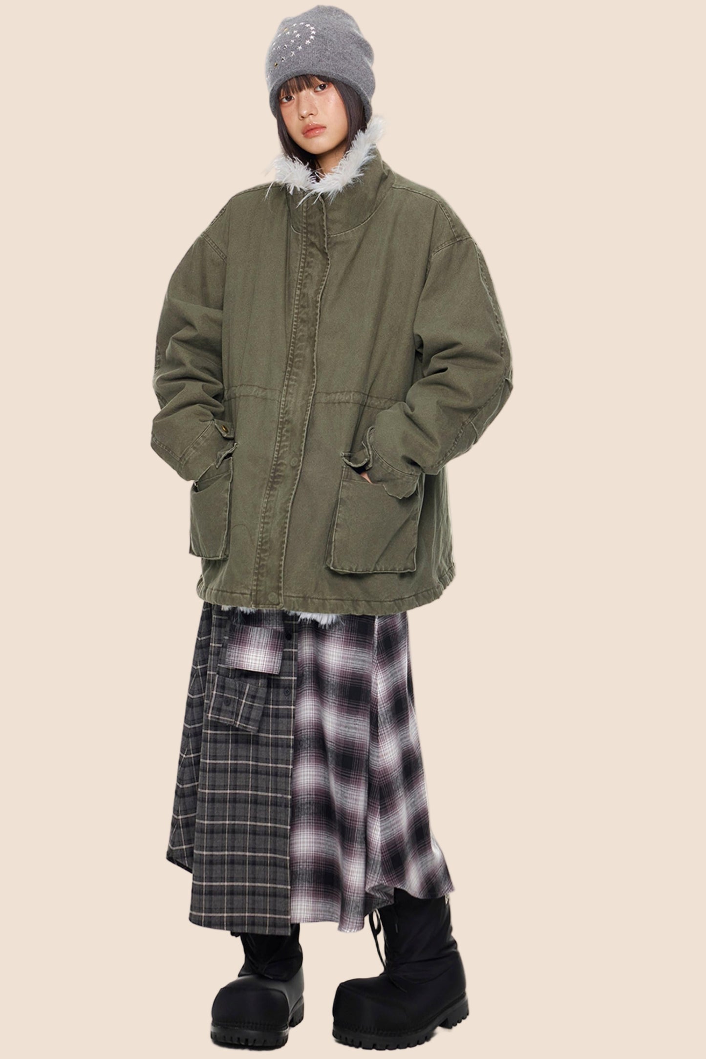 Fur Collar Vintage Jacket