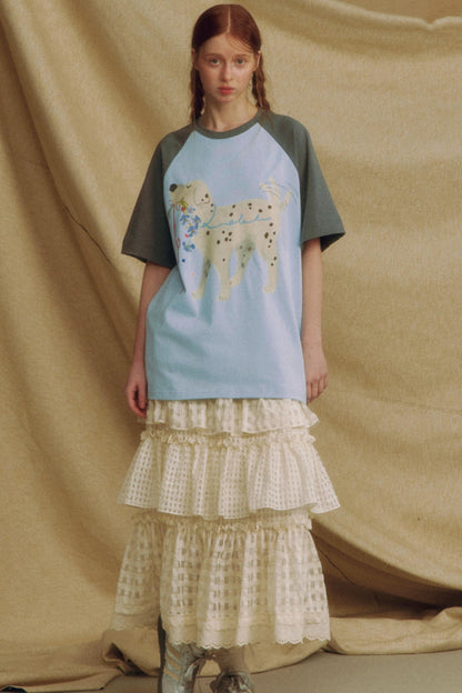 Lace A-Line Layered Skirt