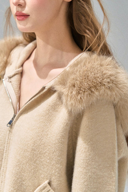 Luxury Knit Hooded Jacket