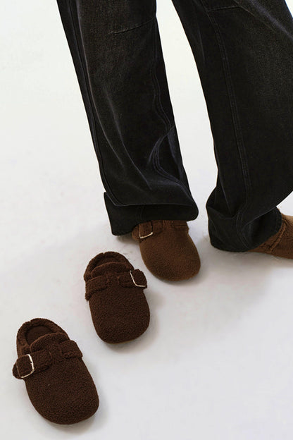 Caramel Brown Teddy Slippers